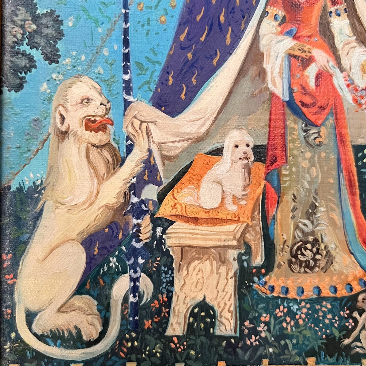 Unicorn Tapestry Oil Painting