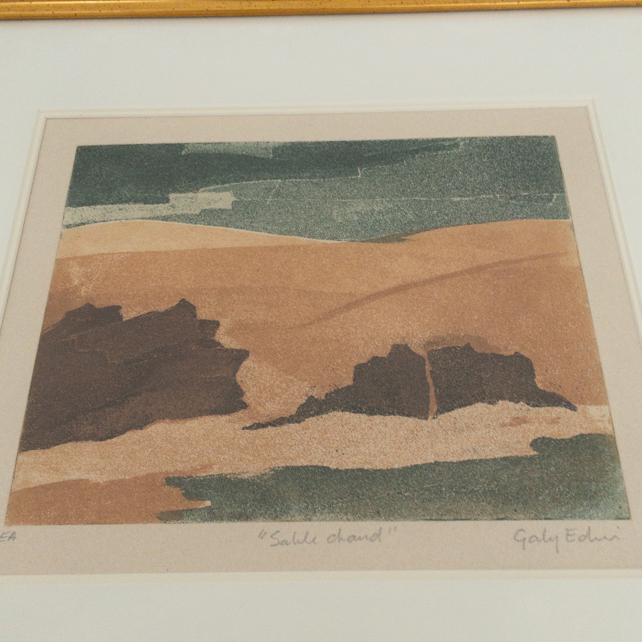 Gaby Edrei 'Sable Chaud' Signed Landscape Aquatint Etching