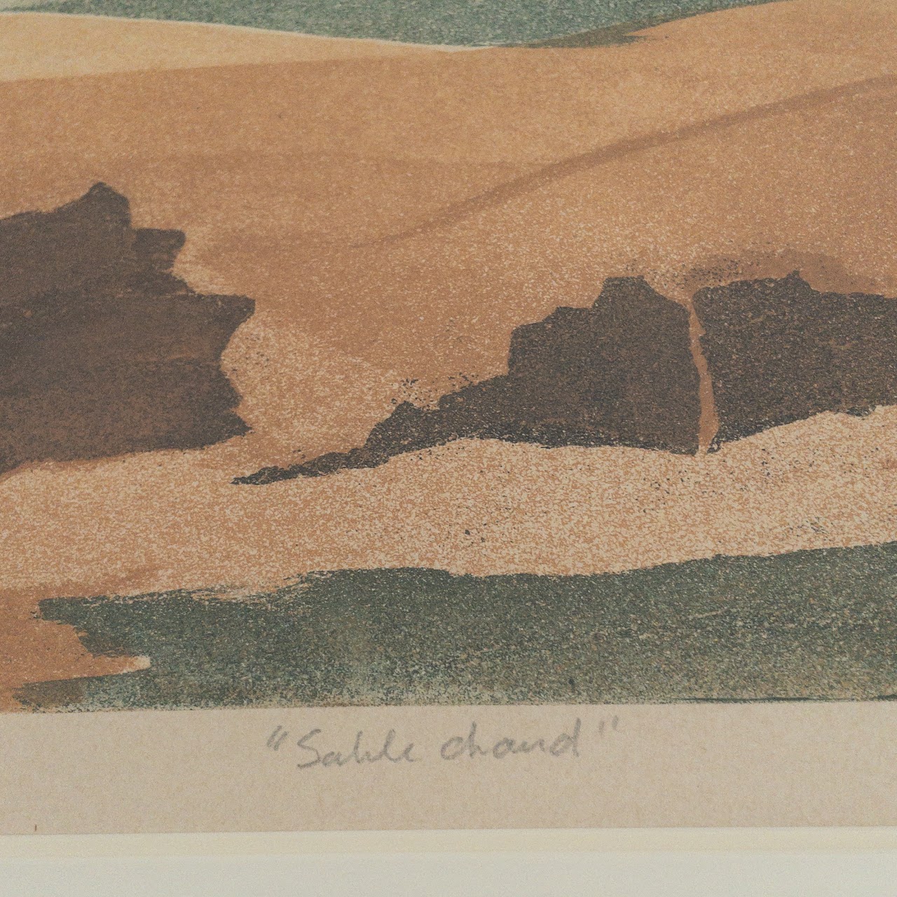 Gaby Edrei 'Sable Chaud' Signed Landscape Aquatint Etching