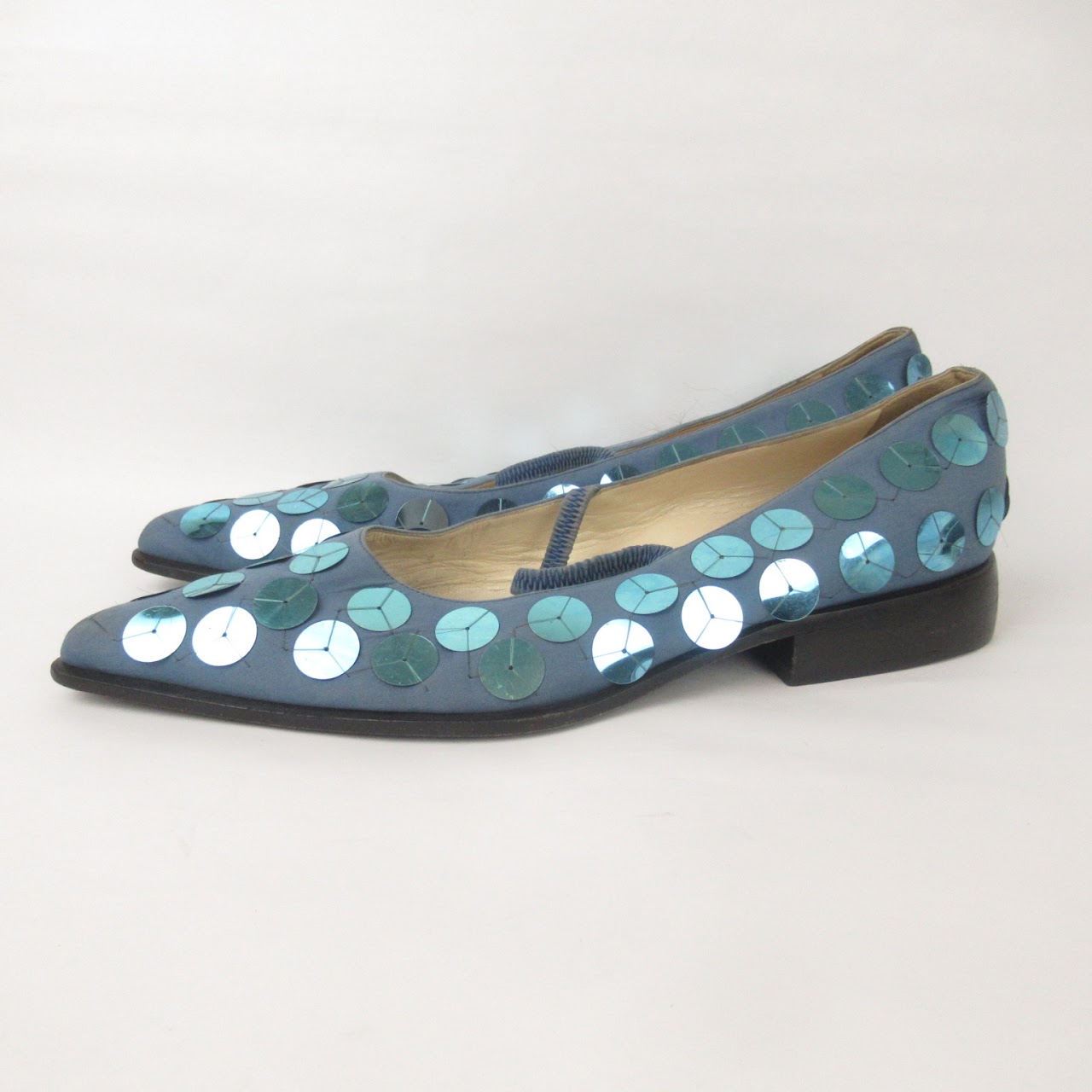 Miu Miu Blue Sequin Shoes