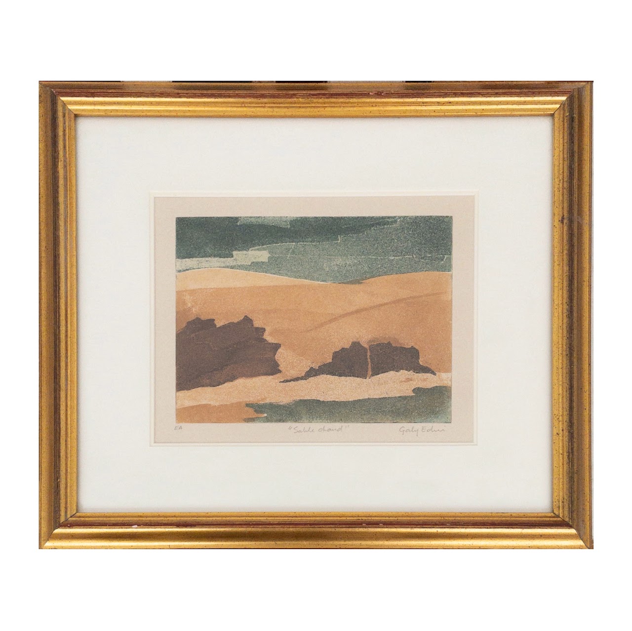 Gaby Edrei 'Sable Chaud' Signed Landscape Aquatint Etching