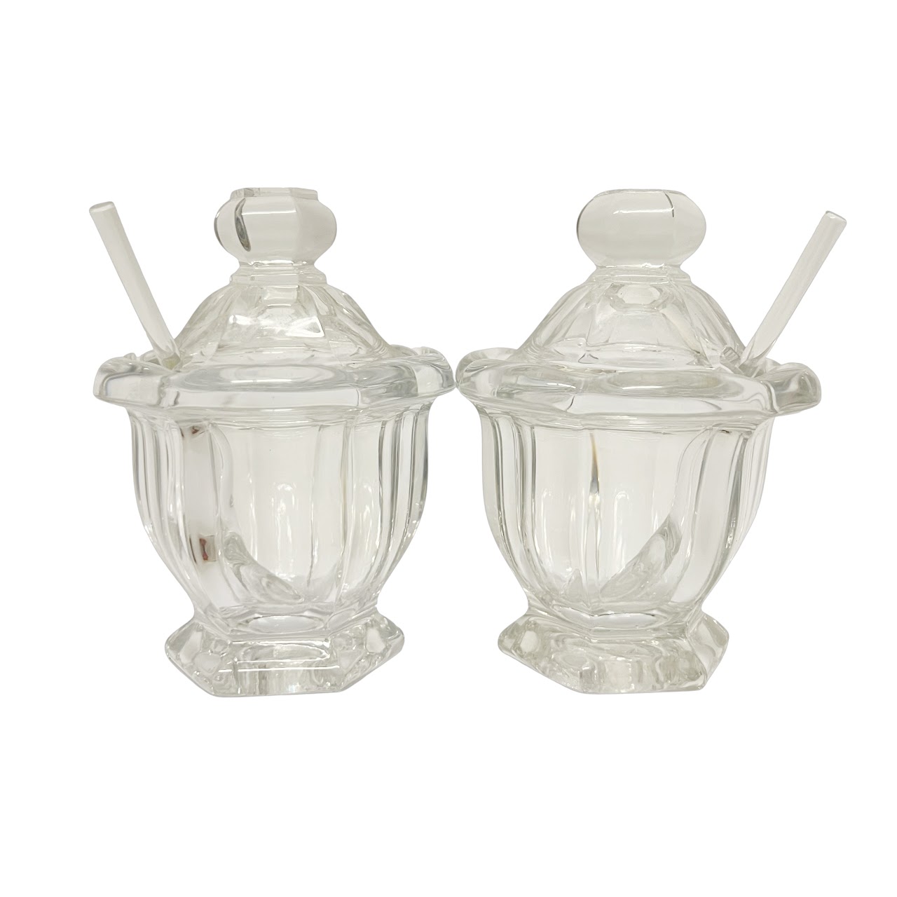 Baccarat 3.25" Jam Jar with Spoon Pair