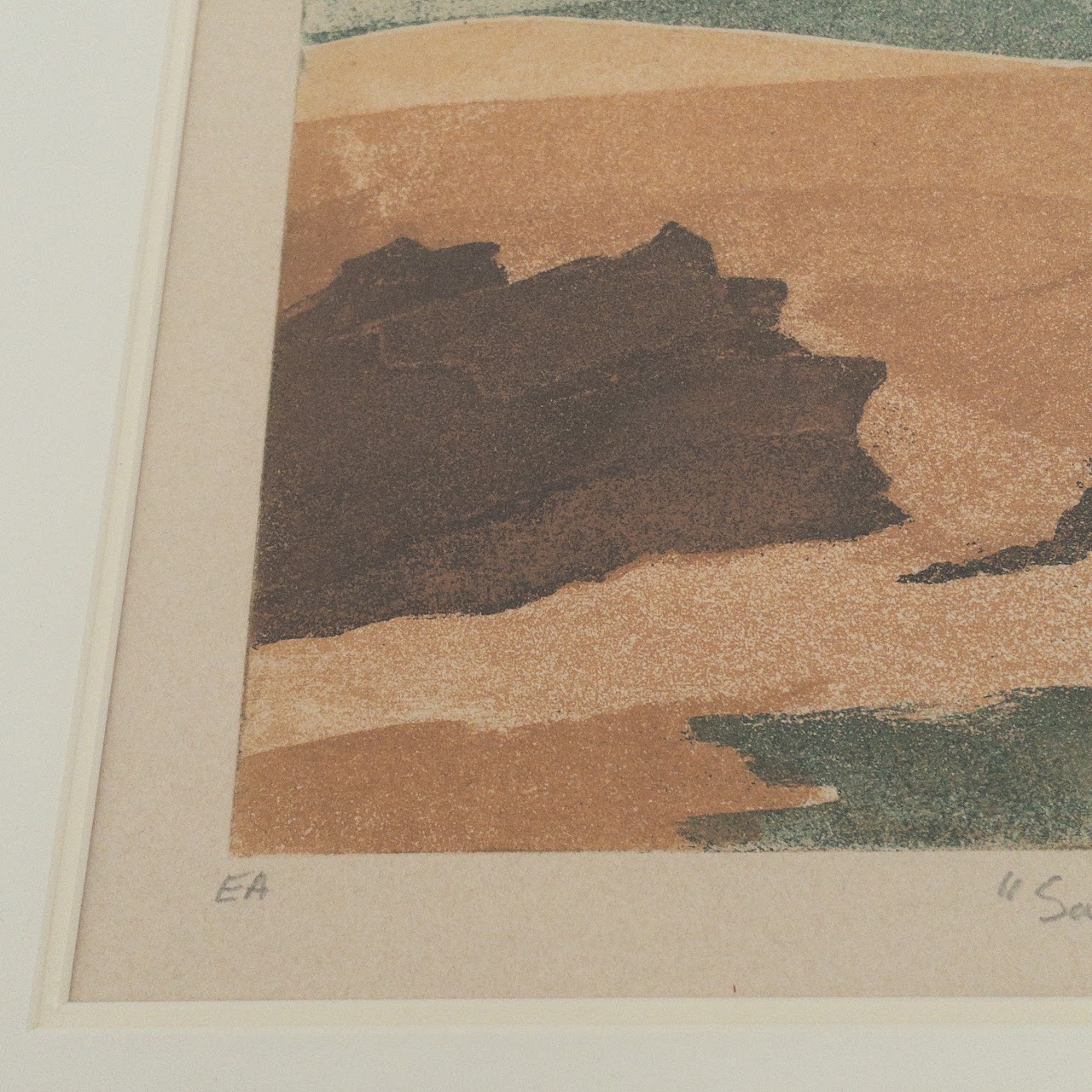 Gaby Edrei 'Sable Chaud' Signed Landscape Aquatint Etching