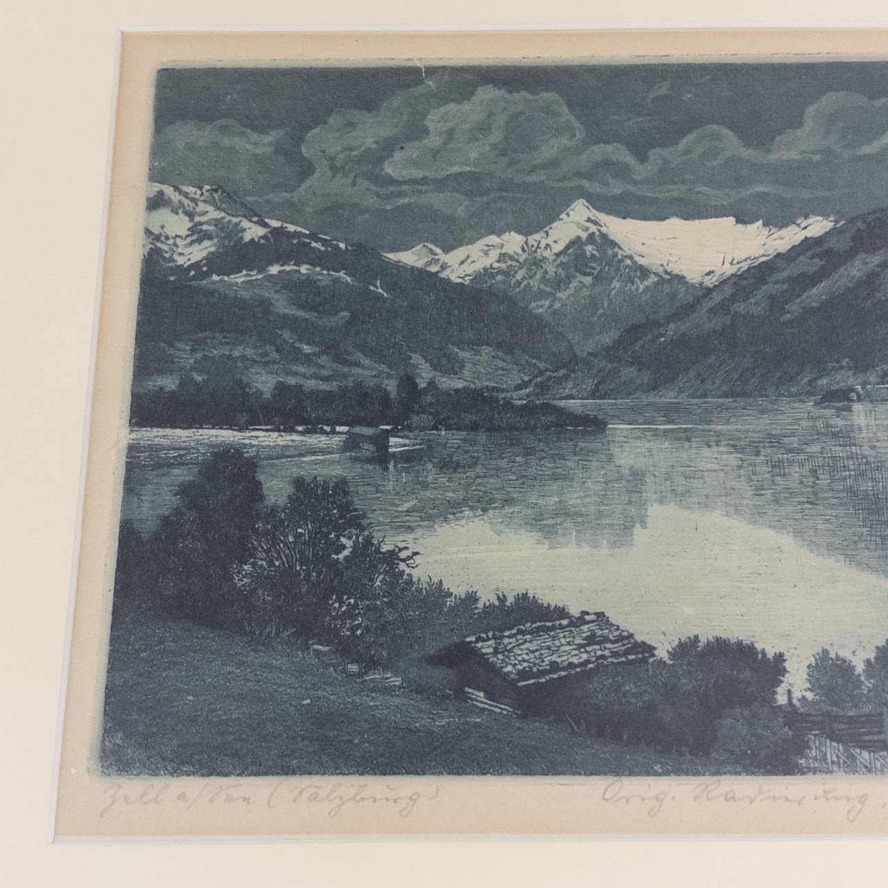 Signed Landscape Etching