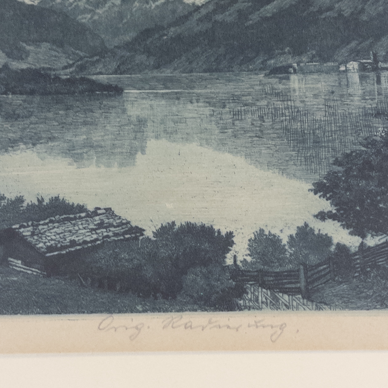 Signed Landscape Etching