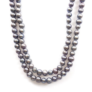 Freshwater Gray Pearl Double Strand Necklace