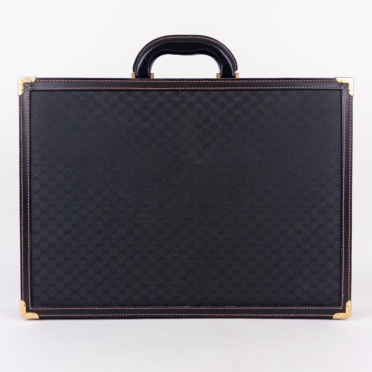 Gucci Vintage GG Coated Canvas and Leather Briefcase