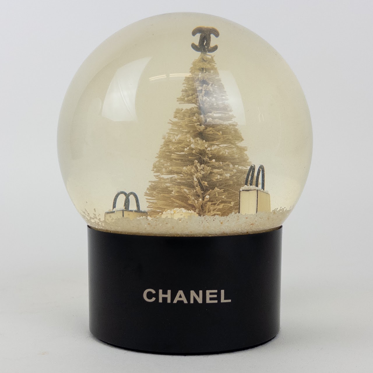 Chanel White Christmas Tree Snow Globe 2015