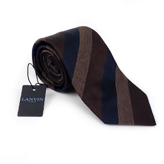 Lanvin New Striped Silk Tie