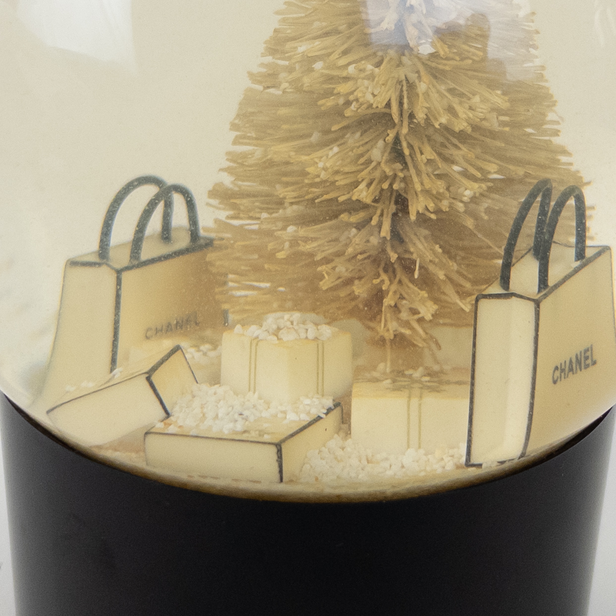 Chanel White Christmas Tree Snow Globe 2015