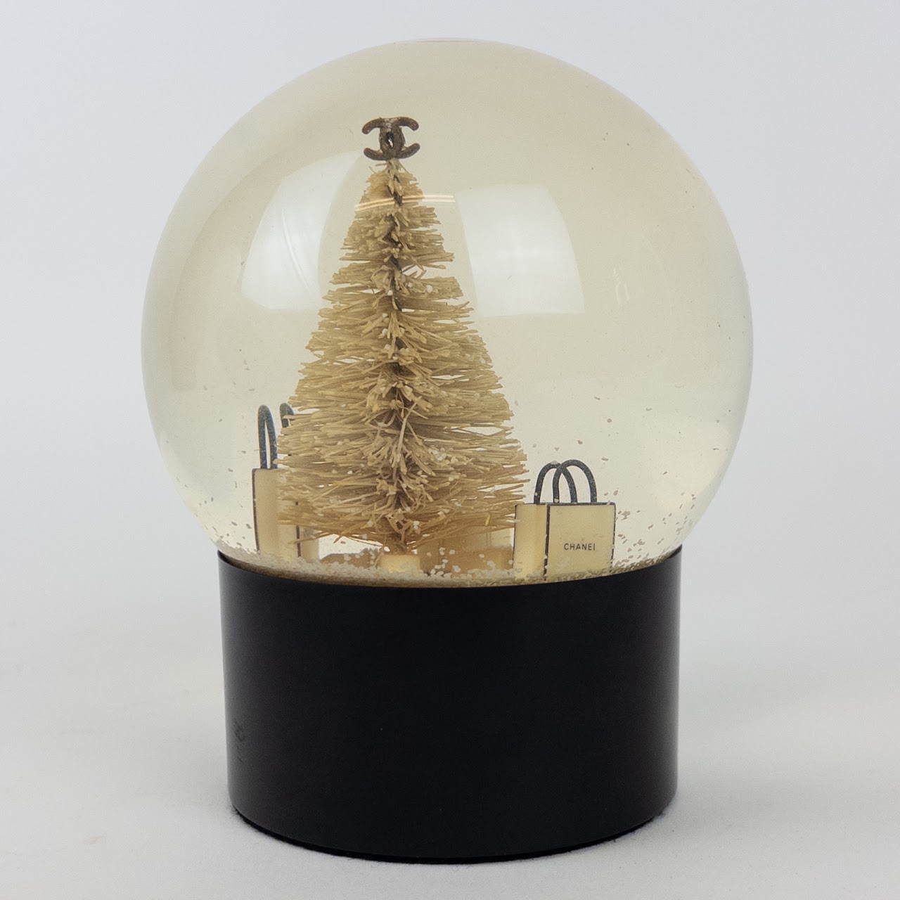 Chanel White Christmas Tree Snow Globe 2015