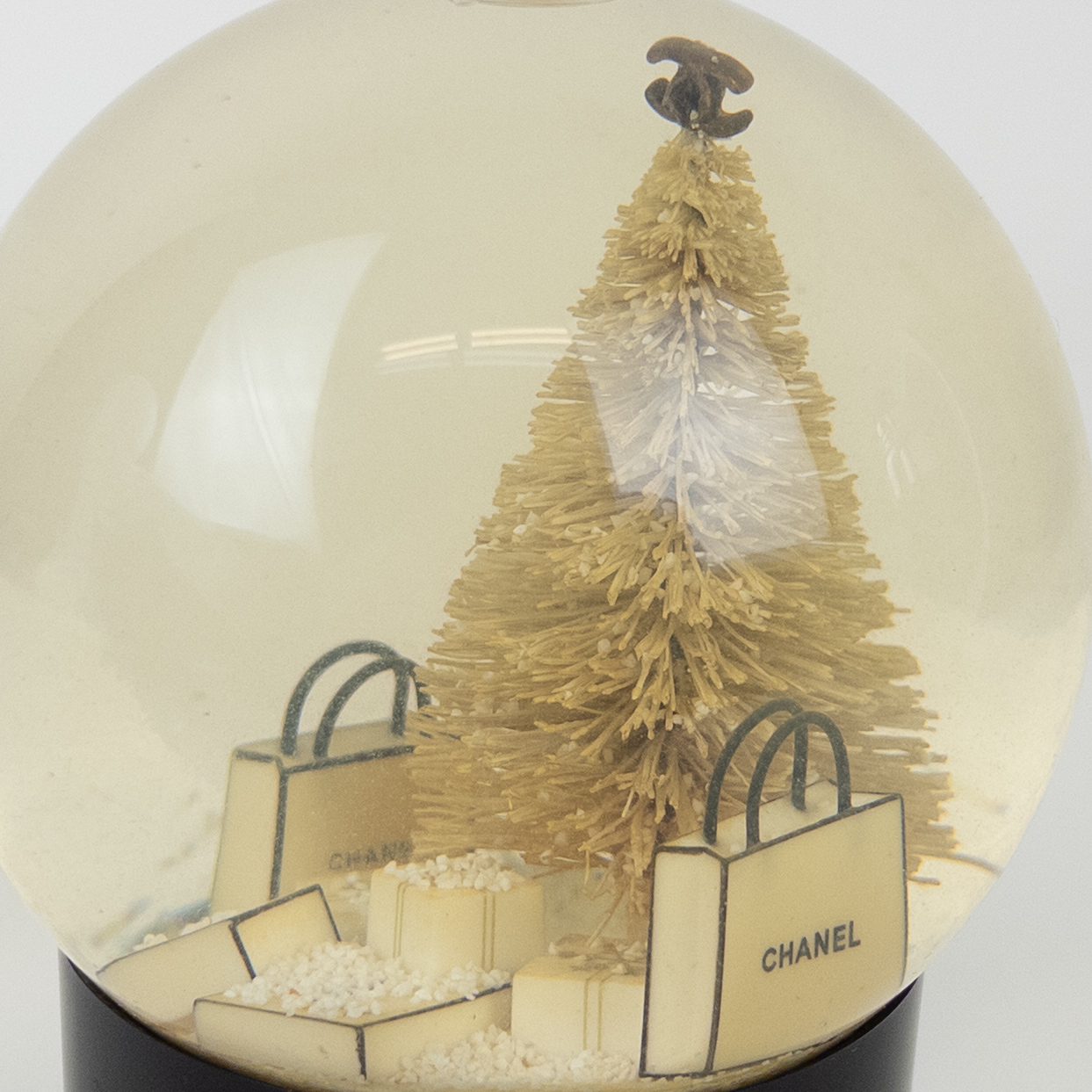 Chanel White Christmas Tree Snow Globe 2015