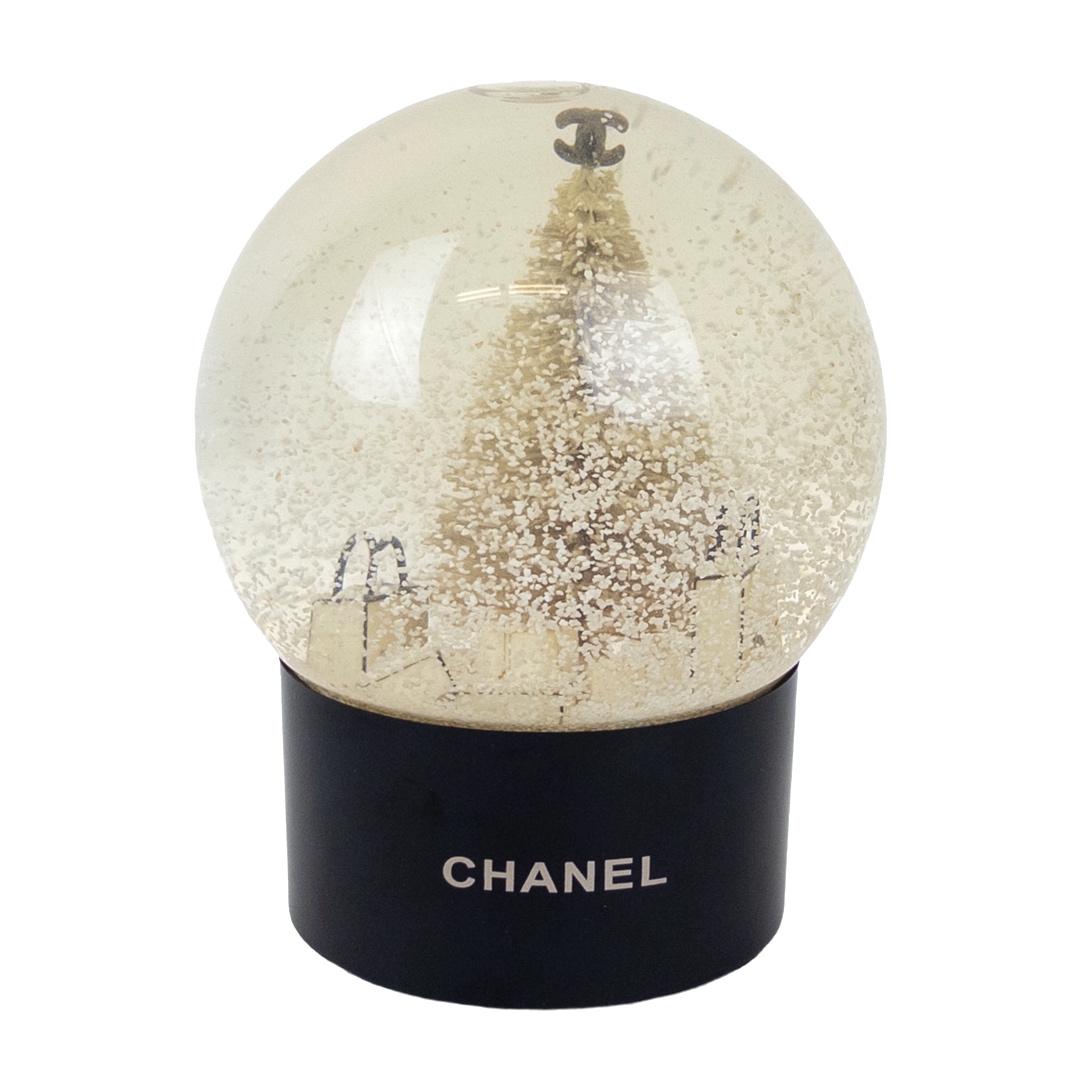 Chanel White Christmas Tree Snow Globe 2015