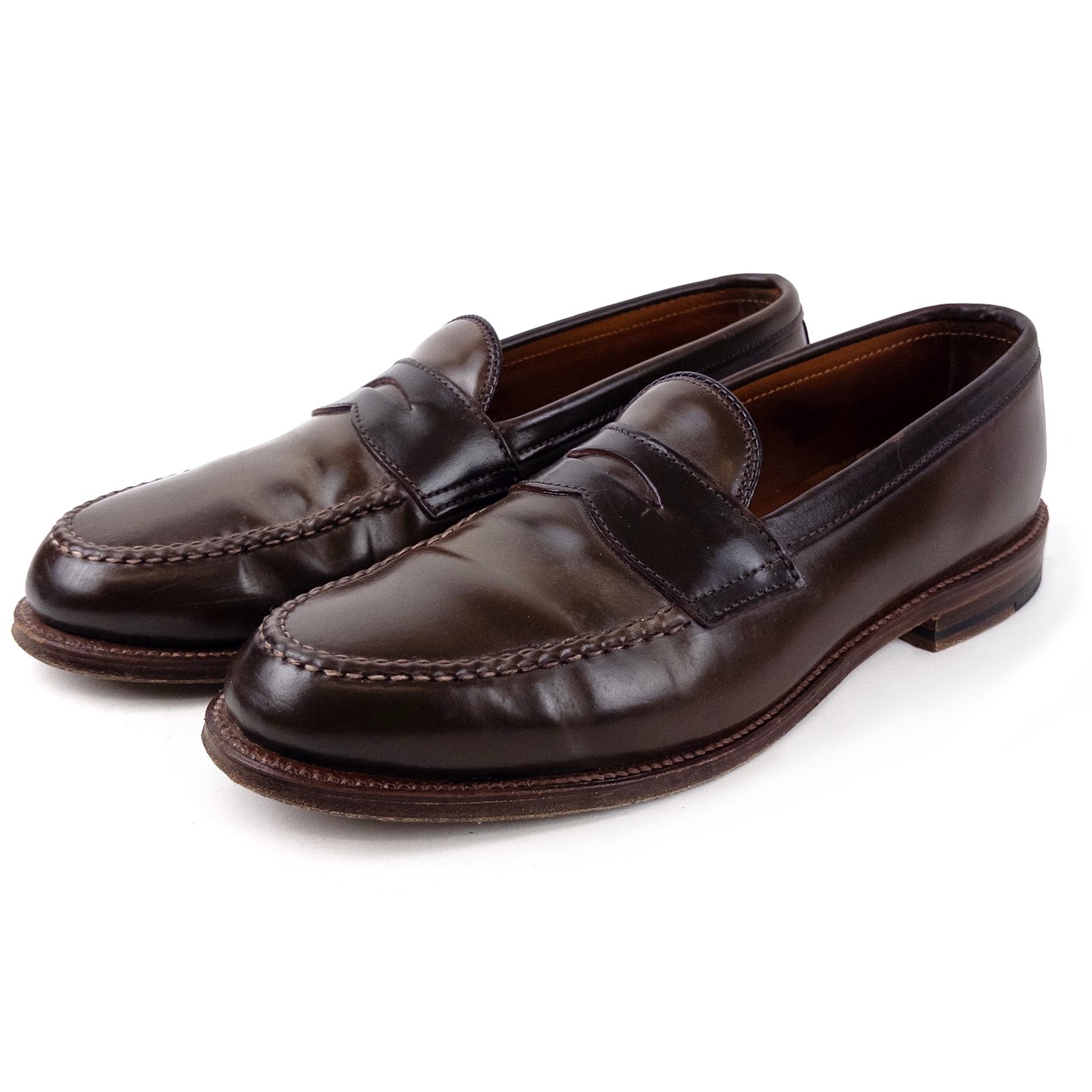 Alden Cigar Shell Cordovan Penny Loafers