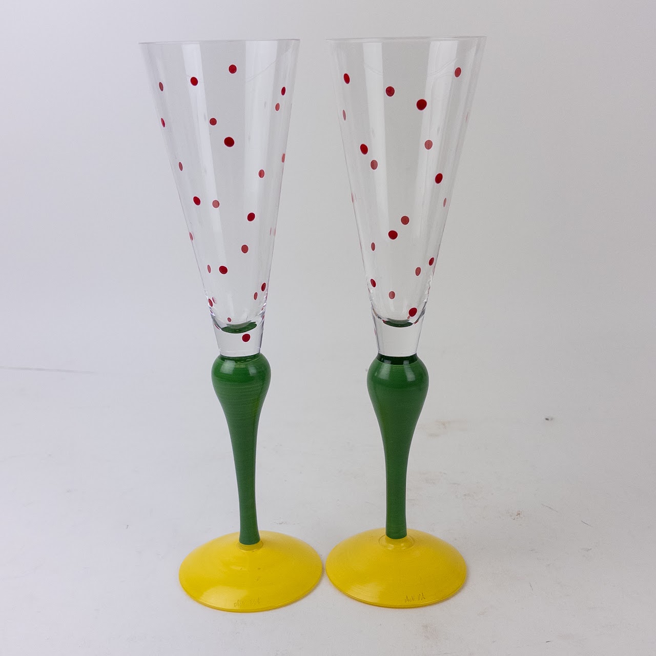 Anne Nilsson x Orrefors Clown Champagne Flutes