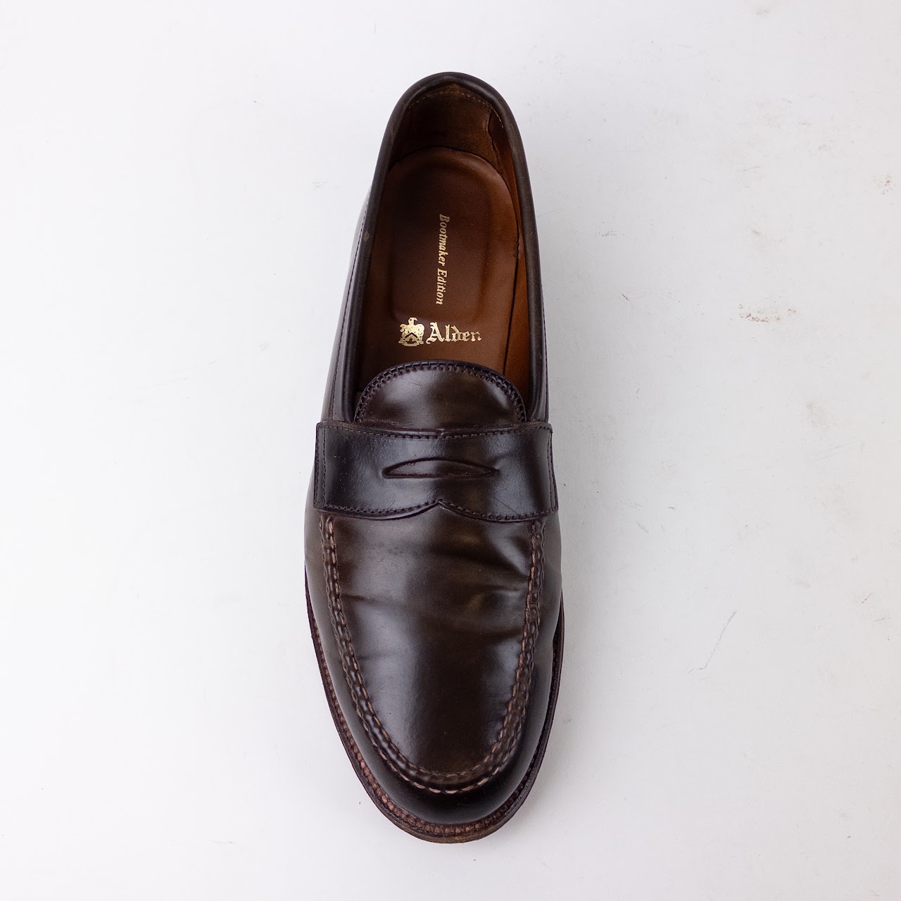 Alden Cigar Shell Cordovan Penny Loafers