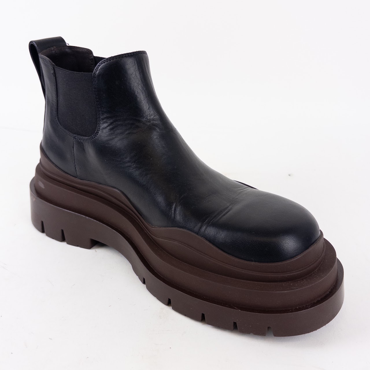 Bottega Veneta Tire Chelsea Ankle Boot