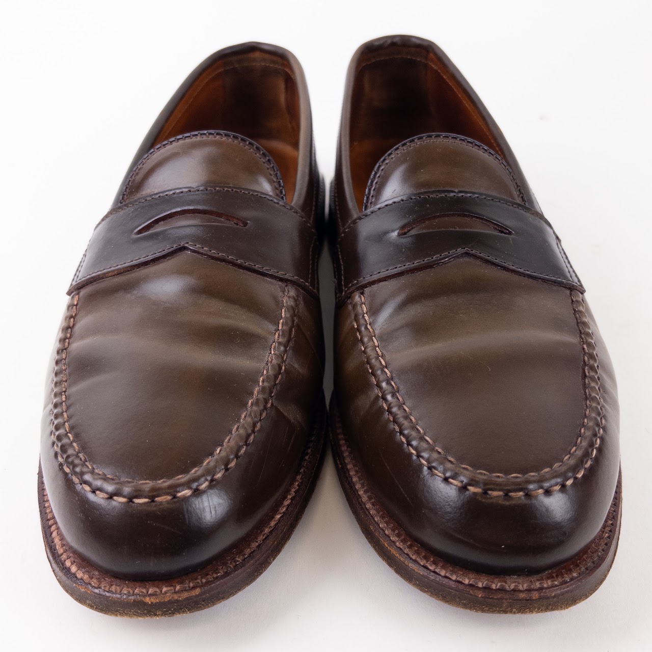 Alden Cigar Shell Cordovan Penny Loafers