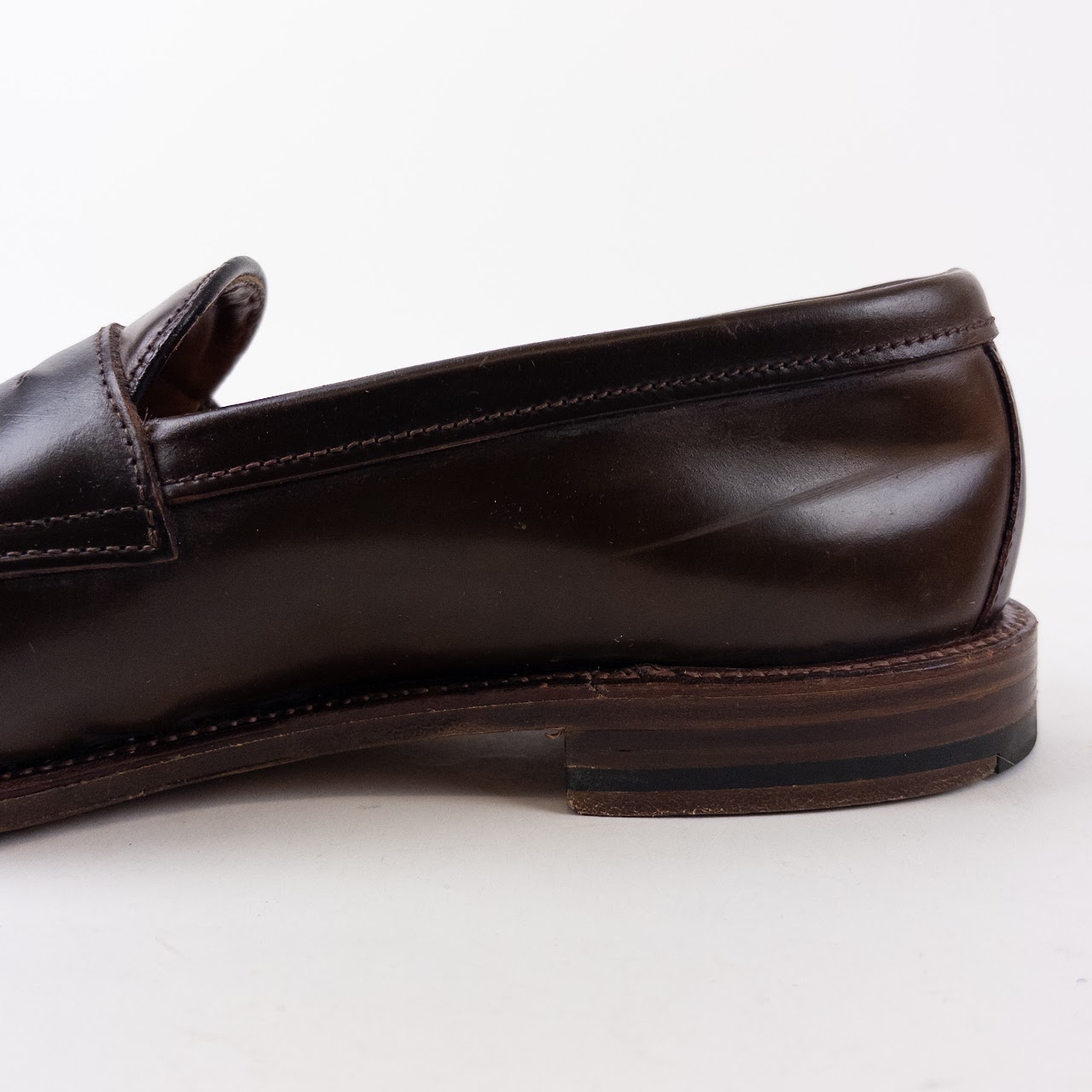 Alden Cigar Shell Cordovan Penny Loafers