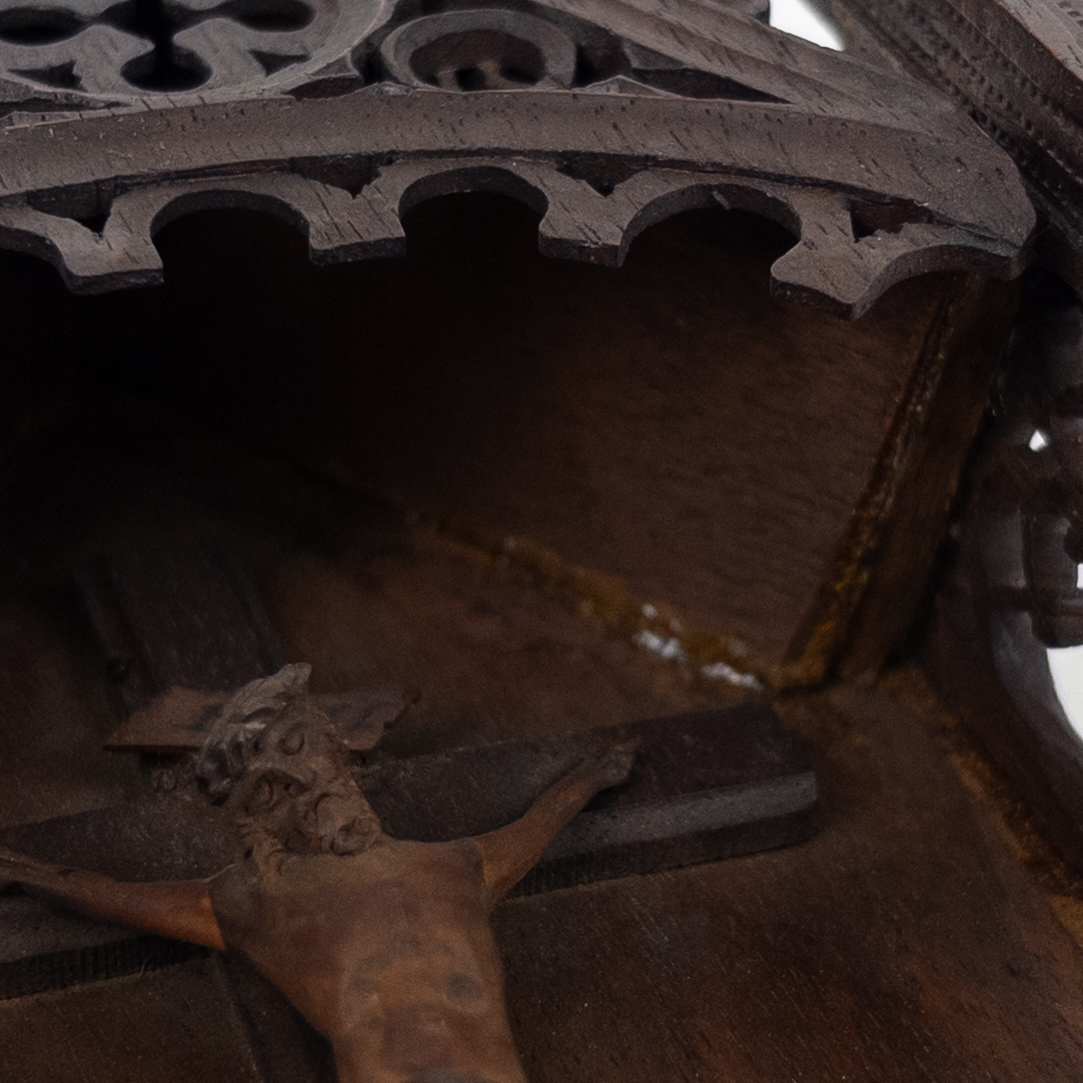 Hand Carved Gothic Religious Niche Scene