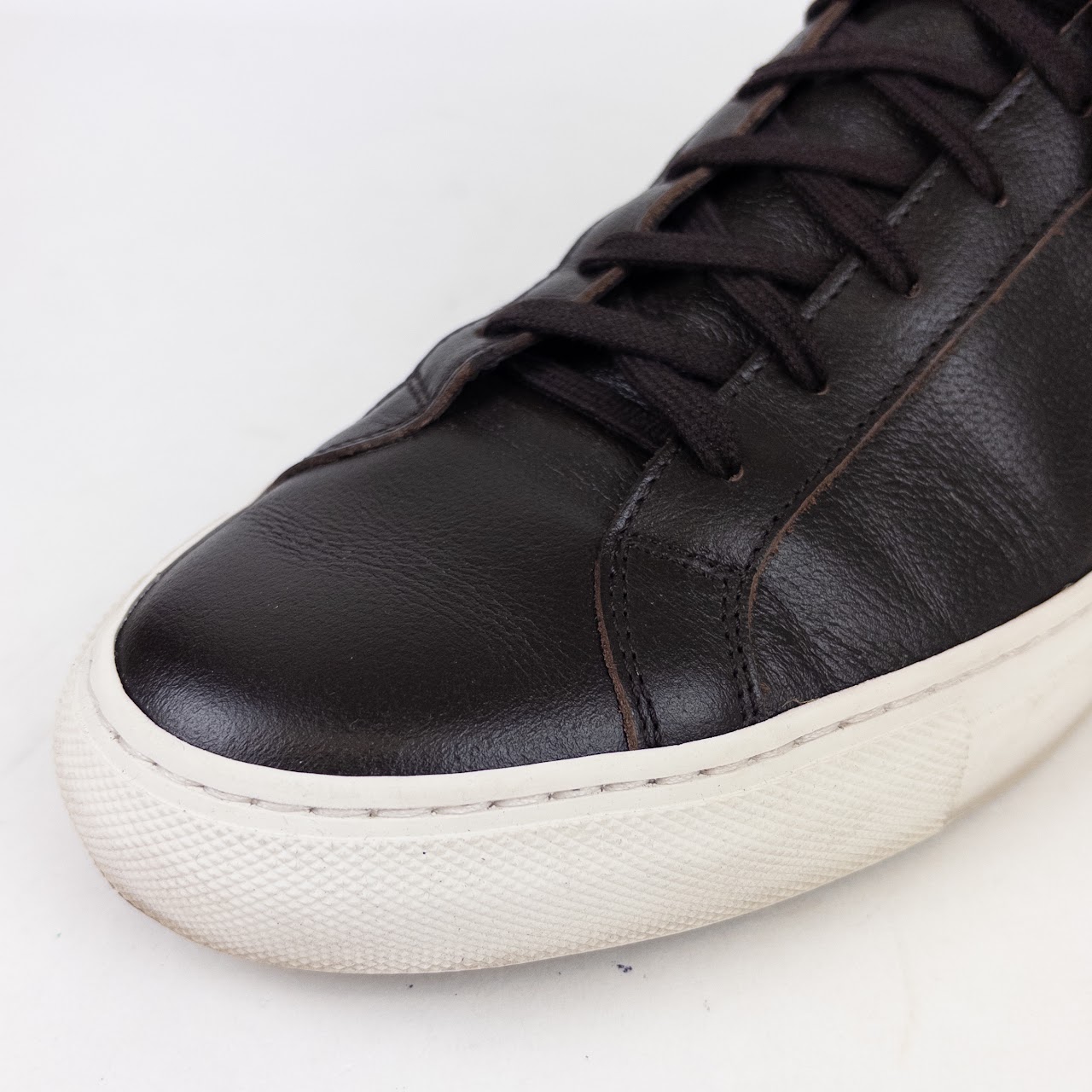 Common Projects Brown Leather Flat Bottom Sneakers