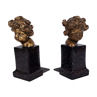 Borghese Chalkware Bookend Pair
