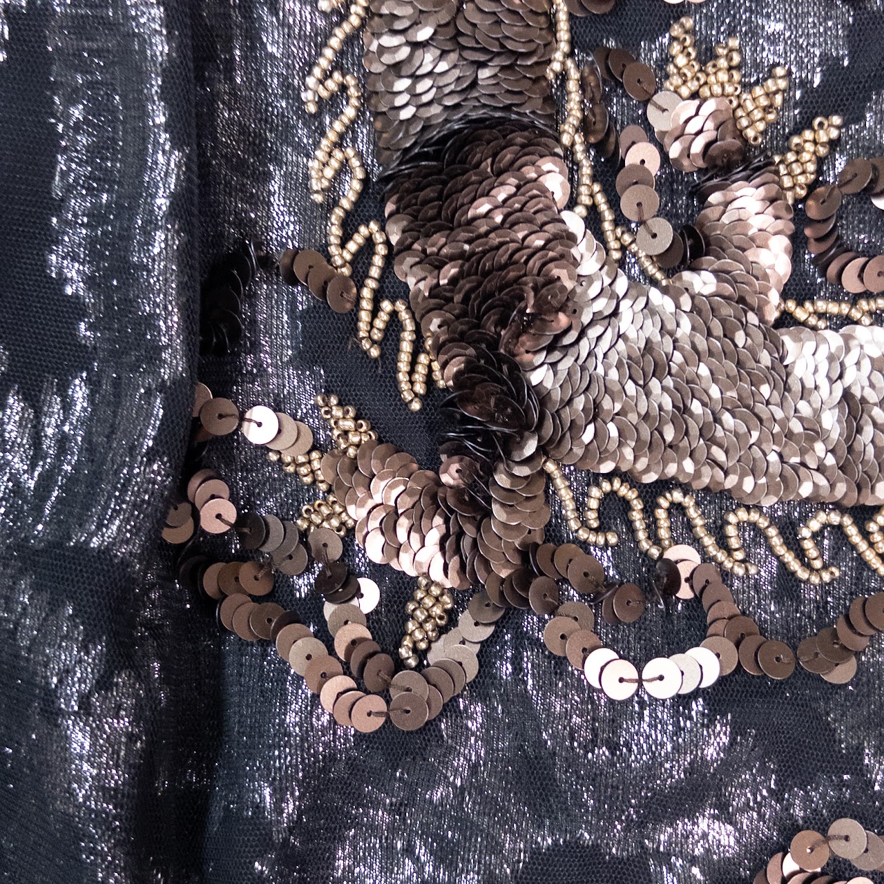 Vivienne Tam Dragon Motif Sequined Dress