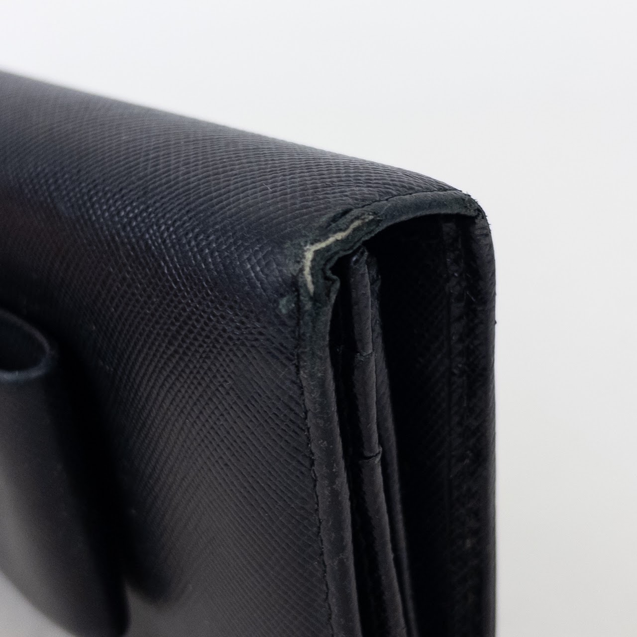 Prada Saffiano Leather Large Clutch Wallet