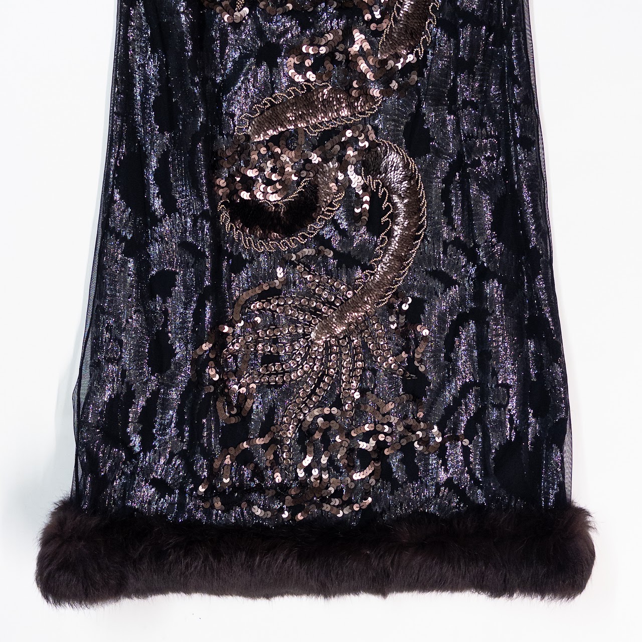 Vivienne Tam Dragon Motif Sequined Dress