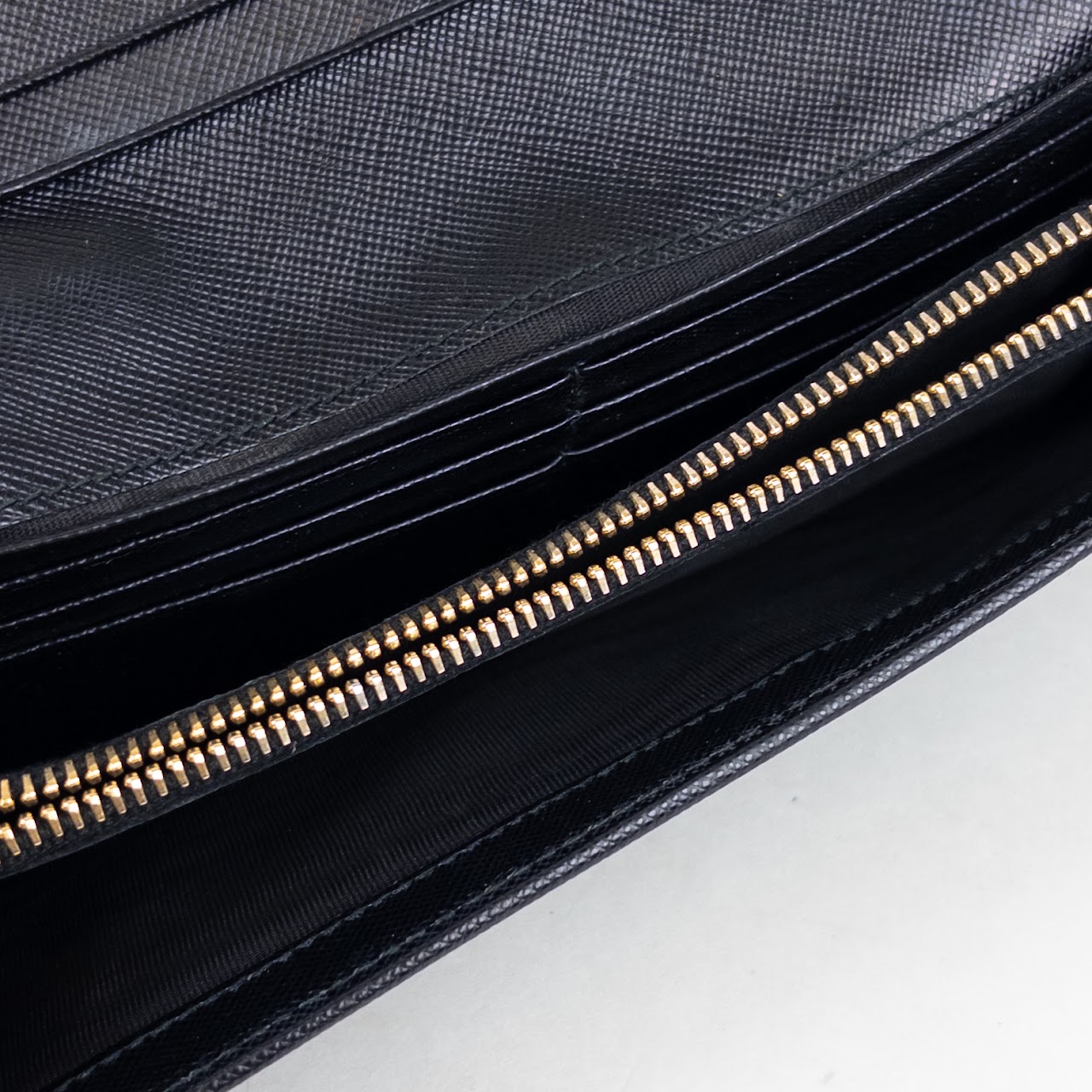 Prada Saffiano Leather Large Clutch Wallet