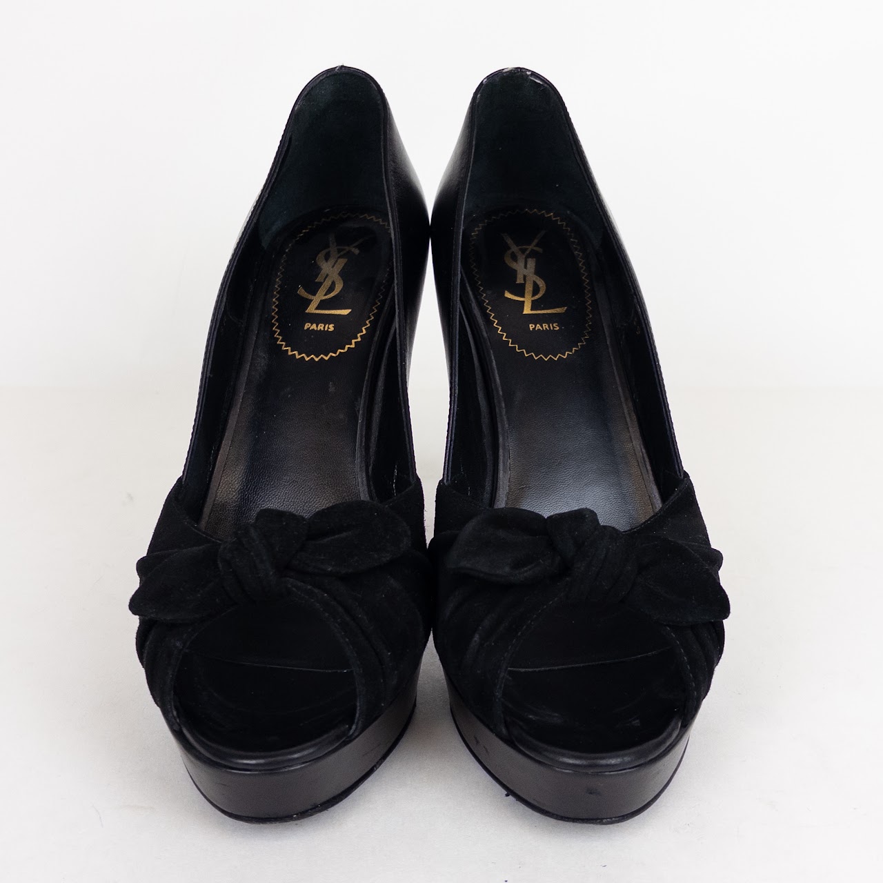 Yves Saint Laurent Suede and Leather Pumps