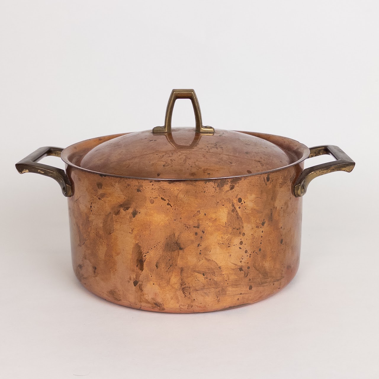 Paul Revere Branded Copper and Brass Lidded Pot