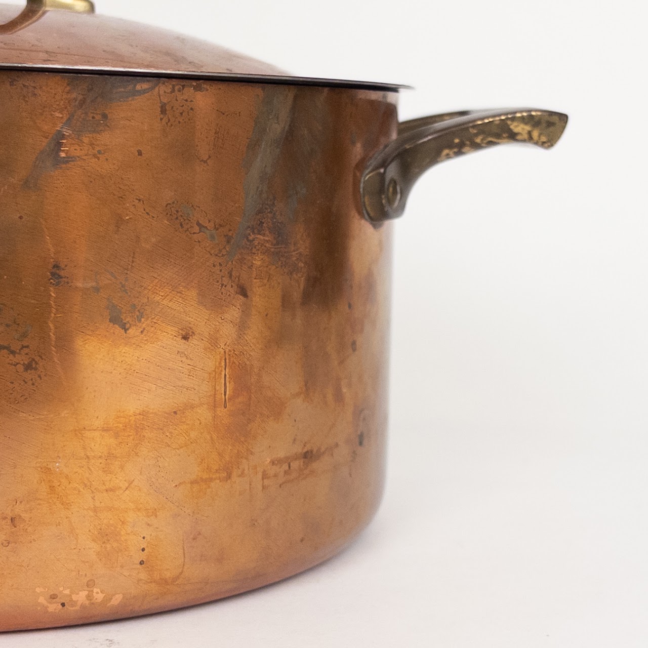 Paul Revere Branded Copper and Brass Lidded Pot