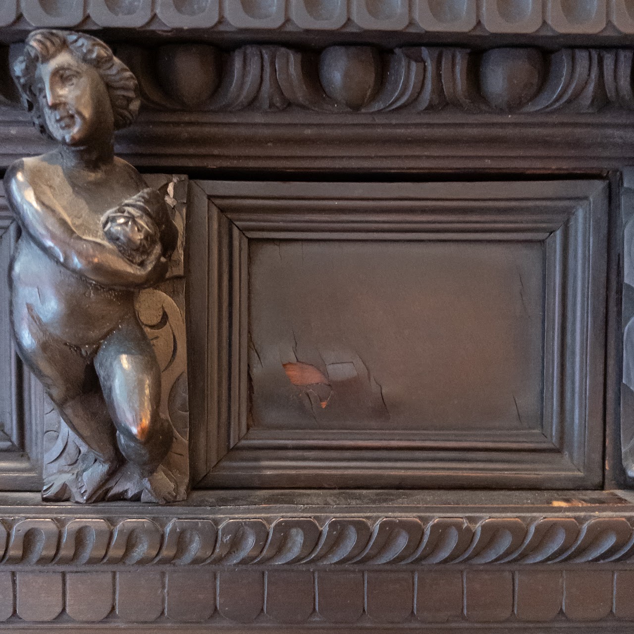 Ornate Carved Wood Cabinet