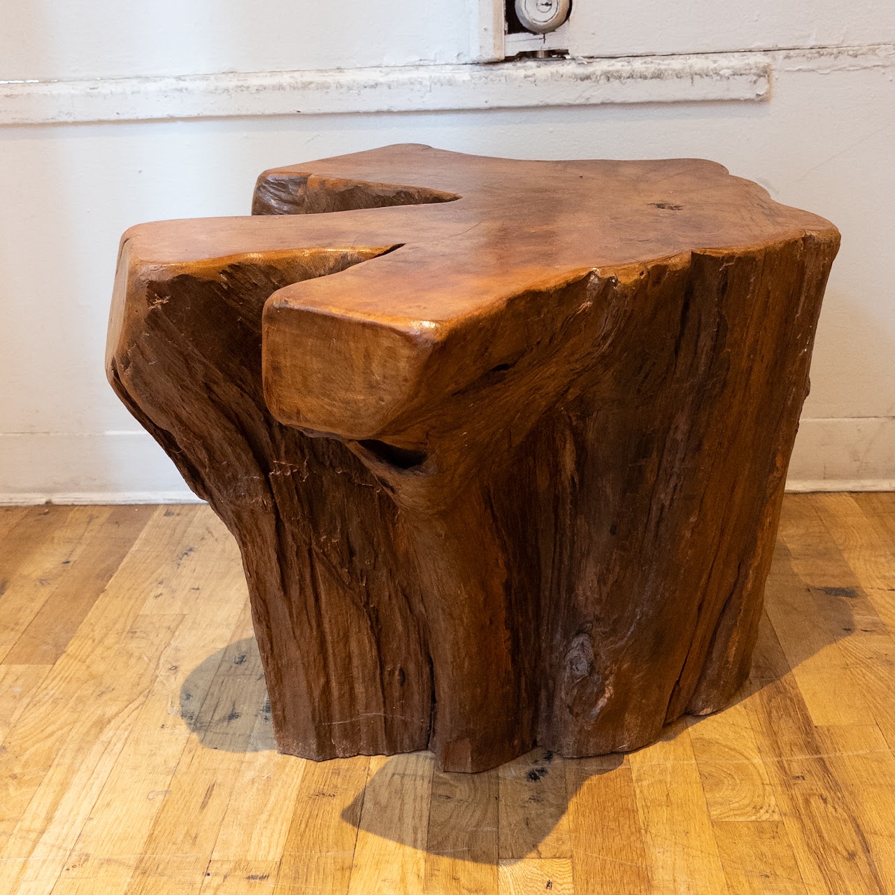 Live Edge Stump Pedestal Coffee Table