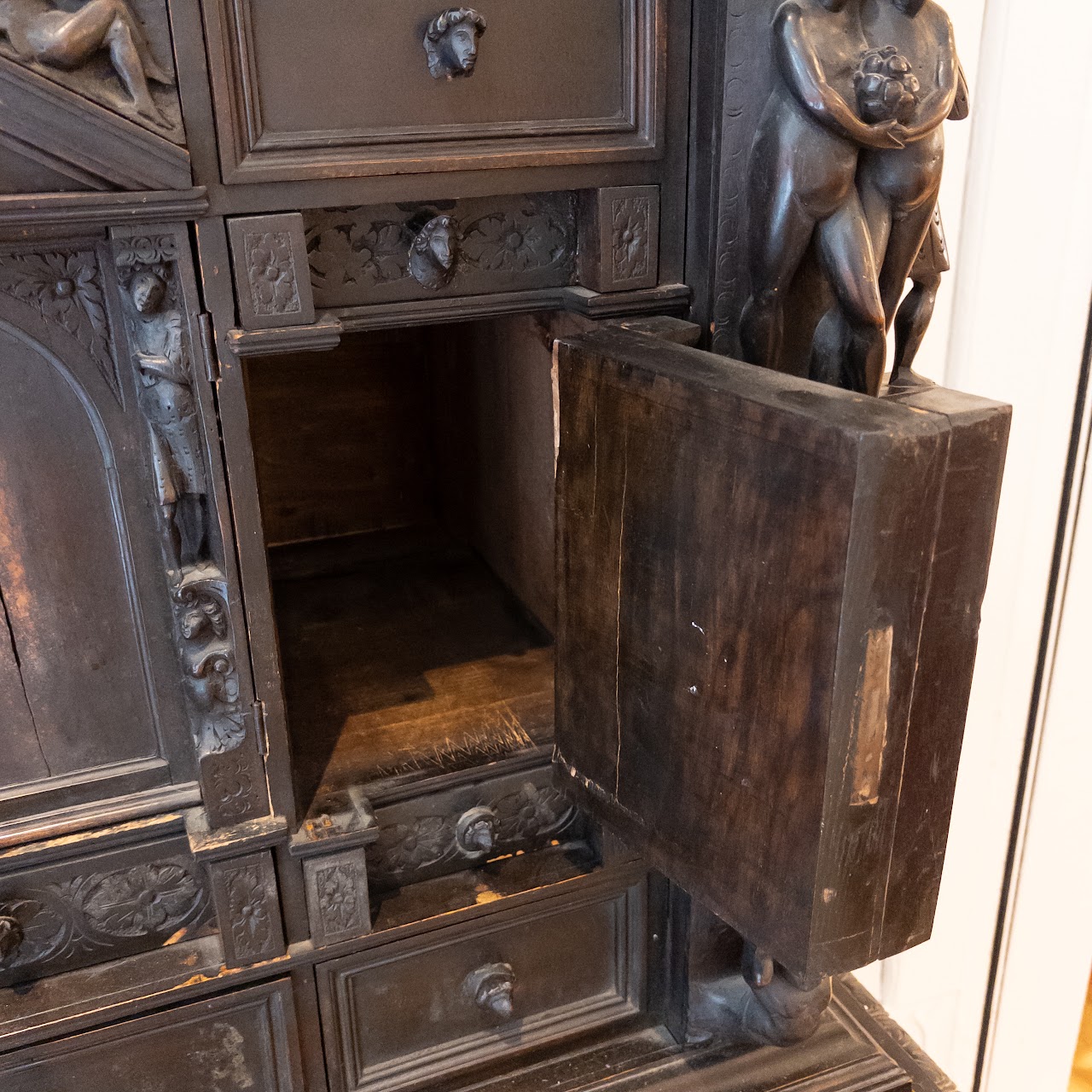 Ornate Carved Wood Cabinet