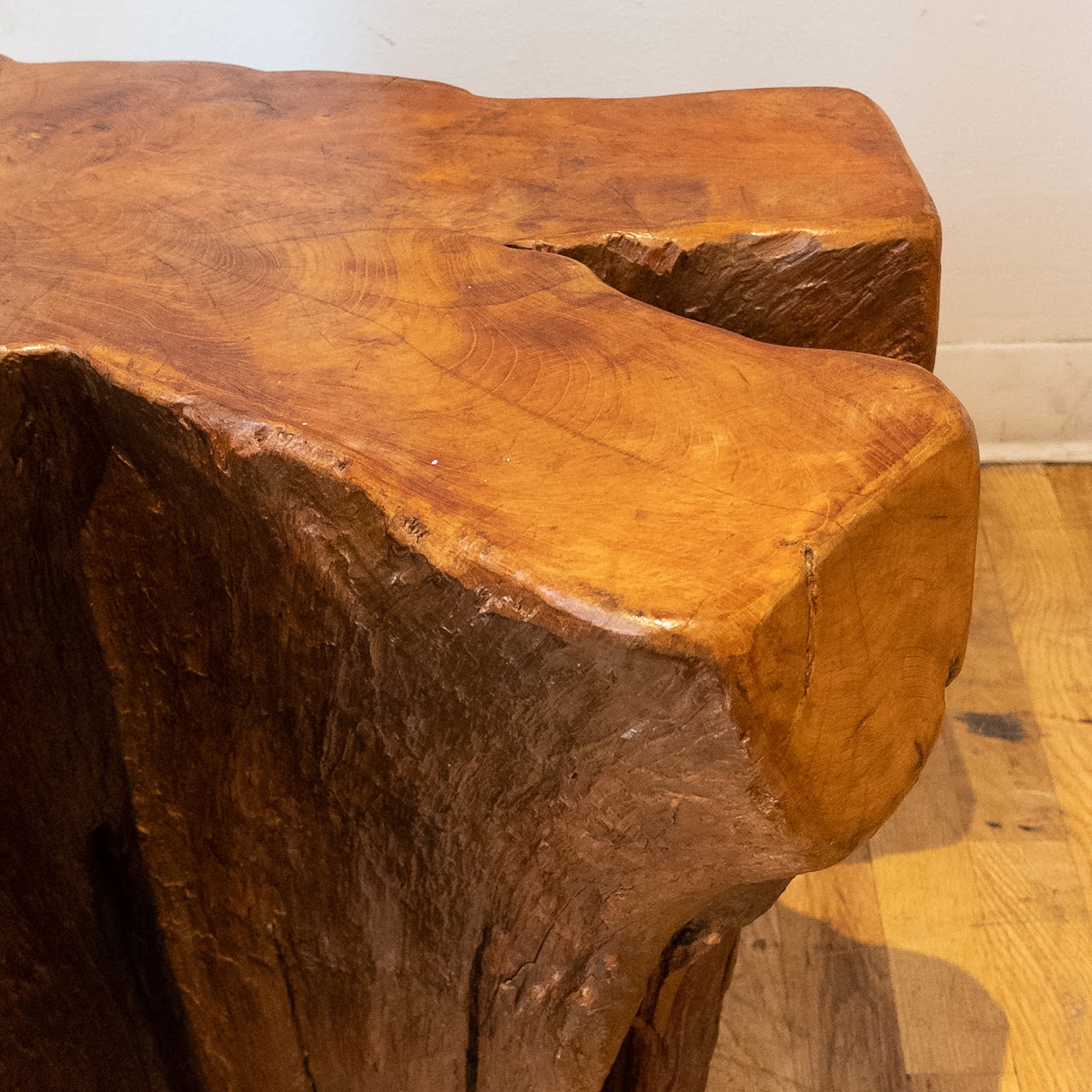 Live Edge Stump Pedestal Coffee Table