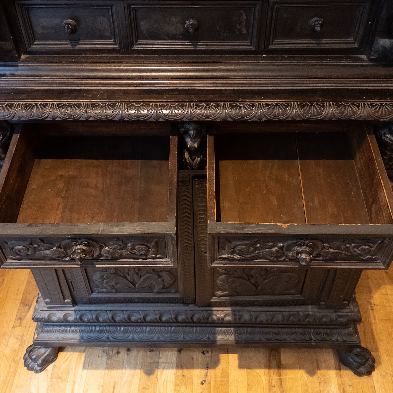 Ornate Carved Wood Cabinet