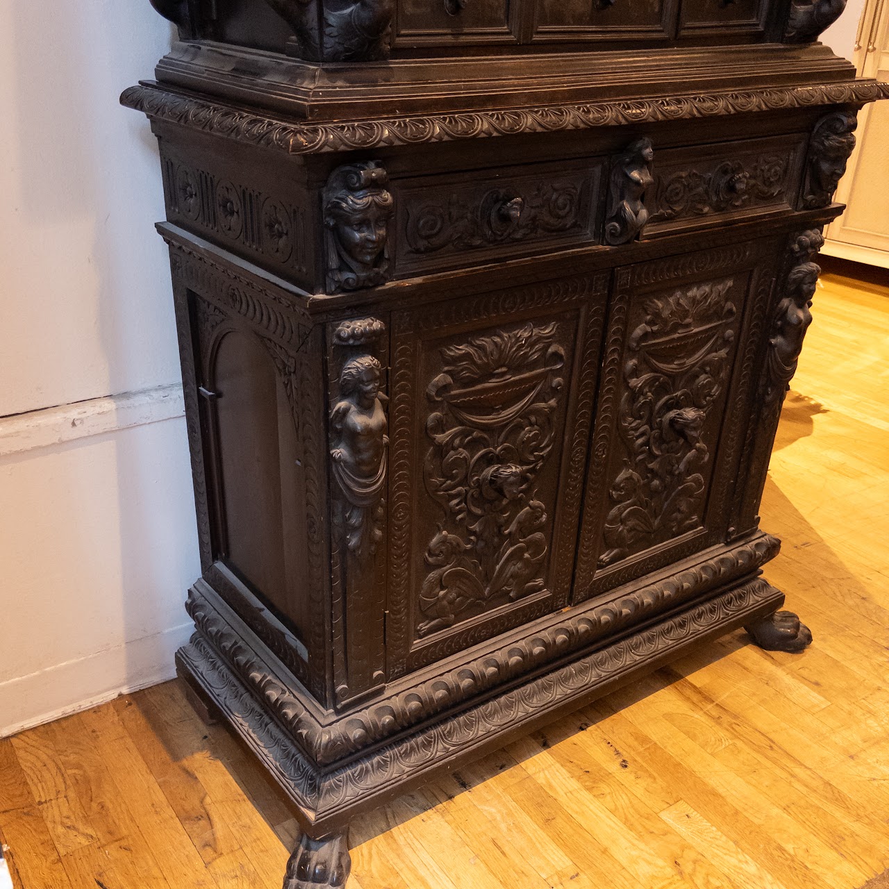 Ornate Carved Wood Cabinet