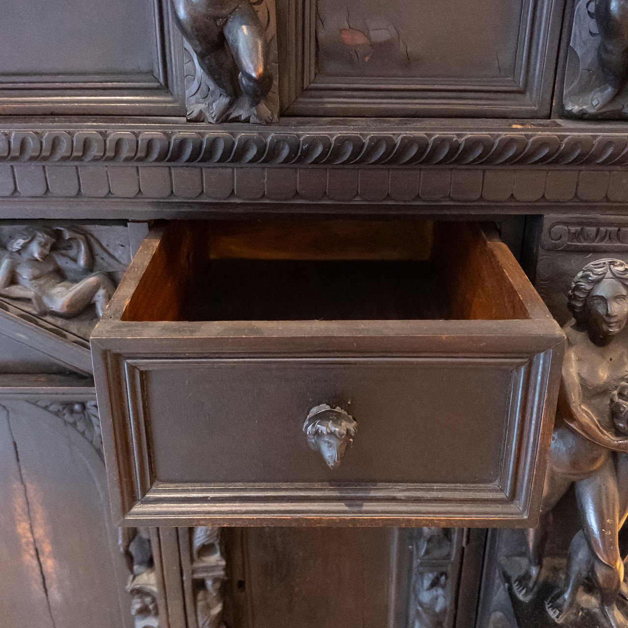 Ornate Carved Wood Cabinet