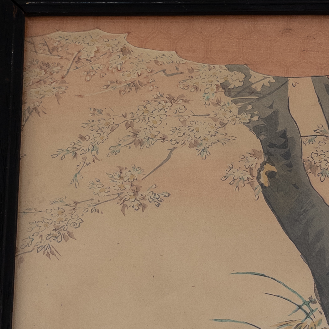 Ogata Gekkō 'Minister Sakuramachi Under A Cherry Tree' Woodblock