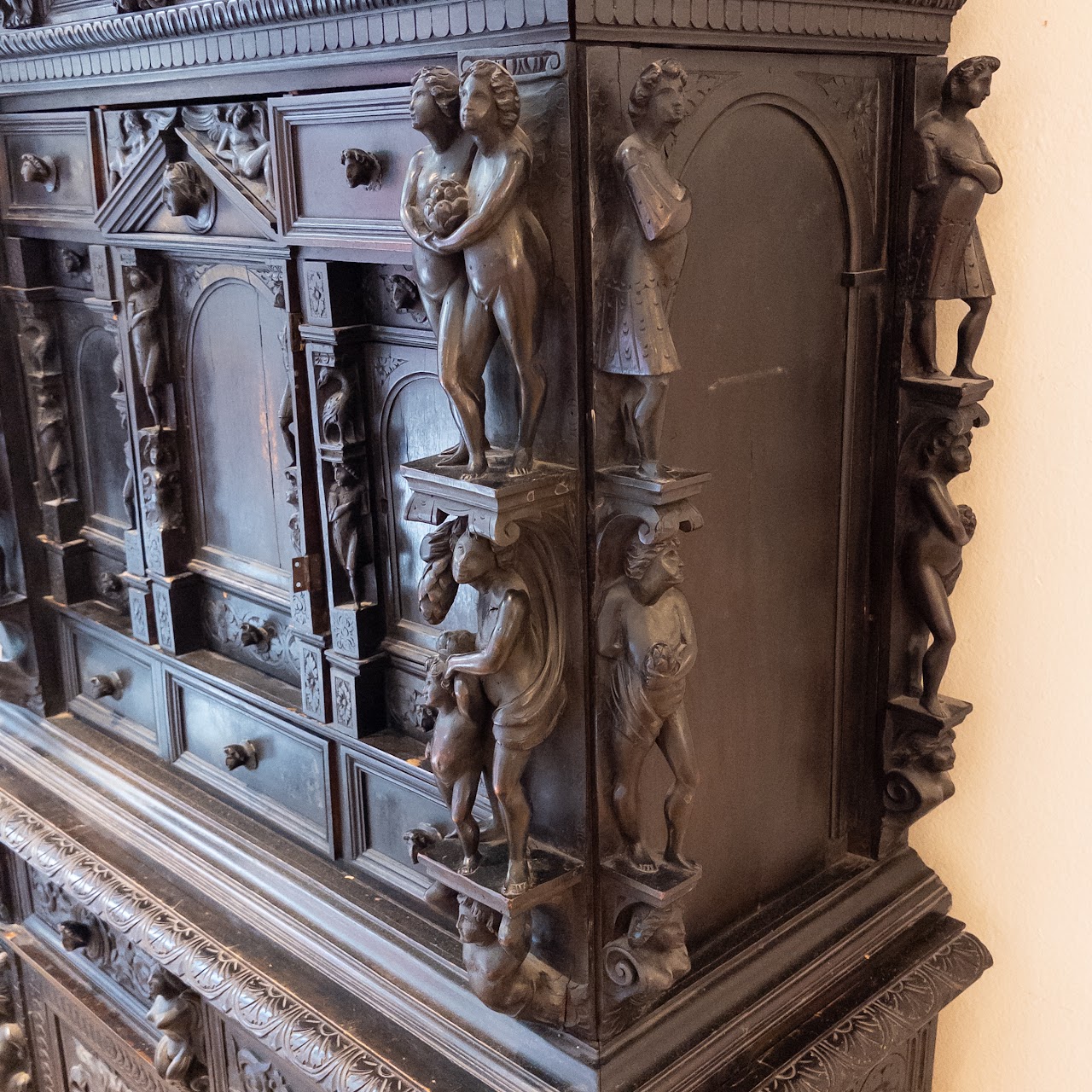 Ornate Carved Wood Cabinet