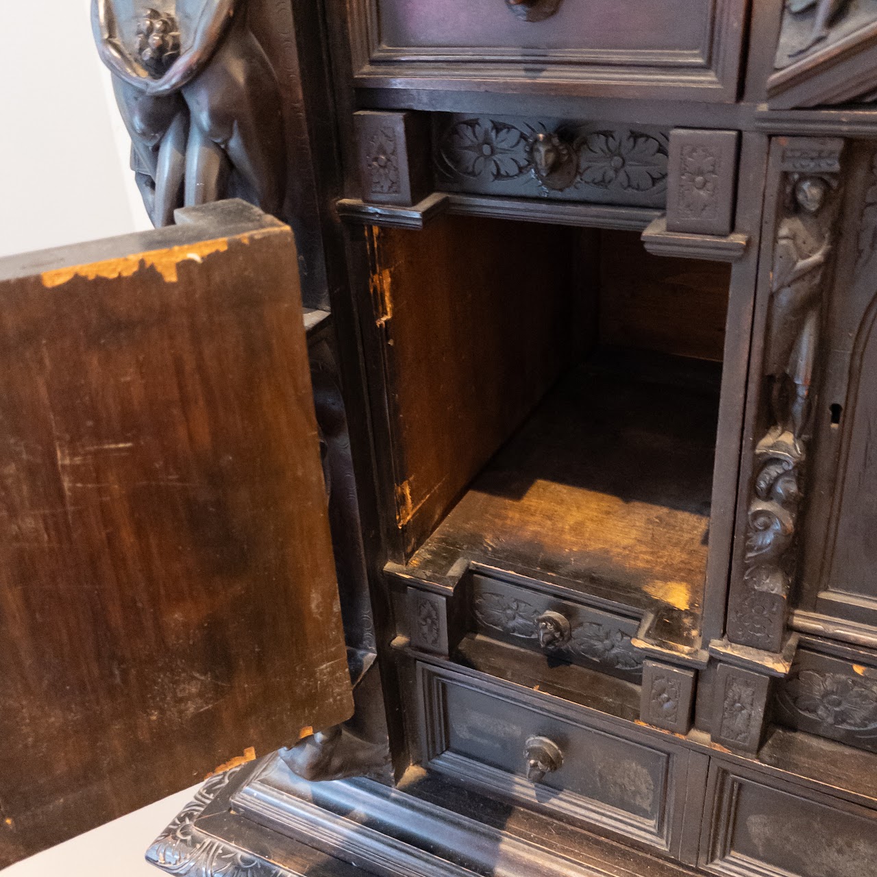 Ornate Carved Wood Cabinet