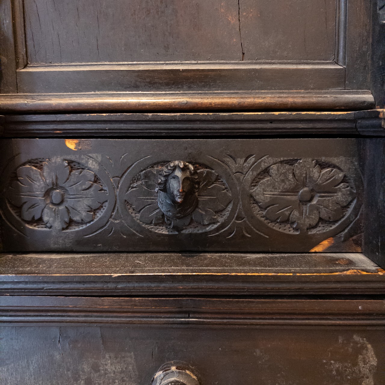 Ornate Carved Wood Cabinet