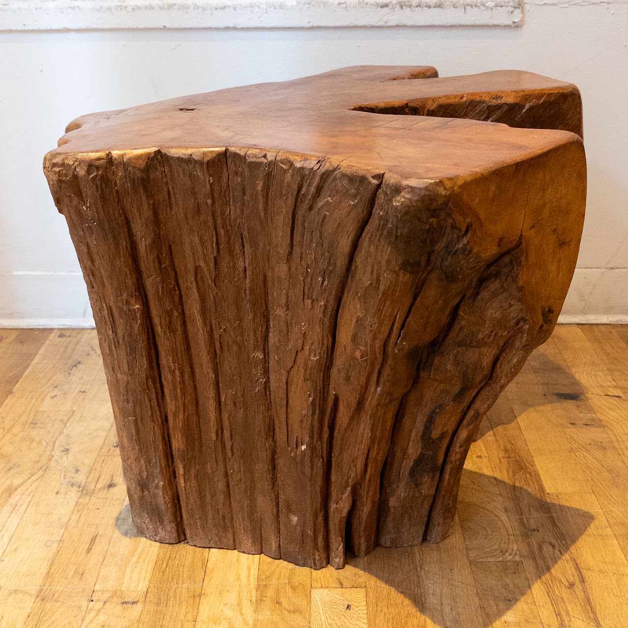 Live Edge Stump Pedestal Coffee Table