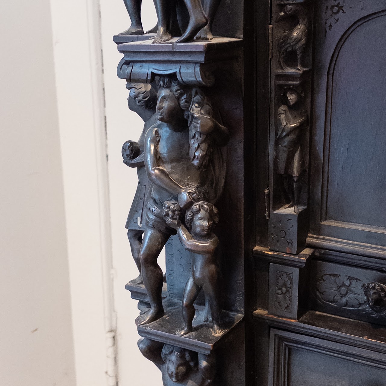 Ornate Carved Wood Cabinet