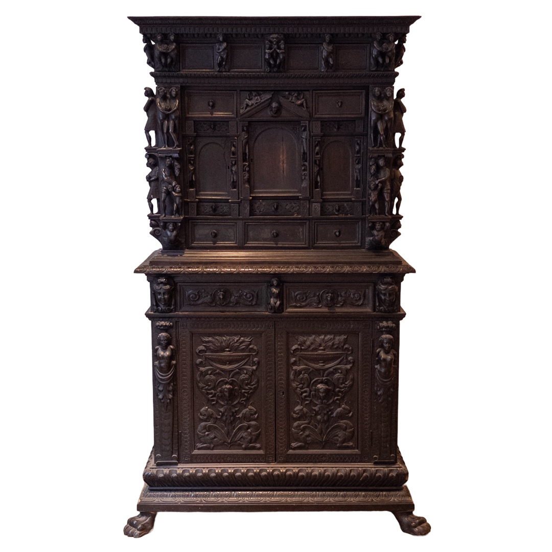 Ornate Carved Wood Cabinet