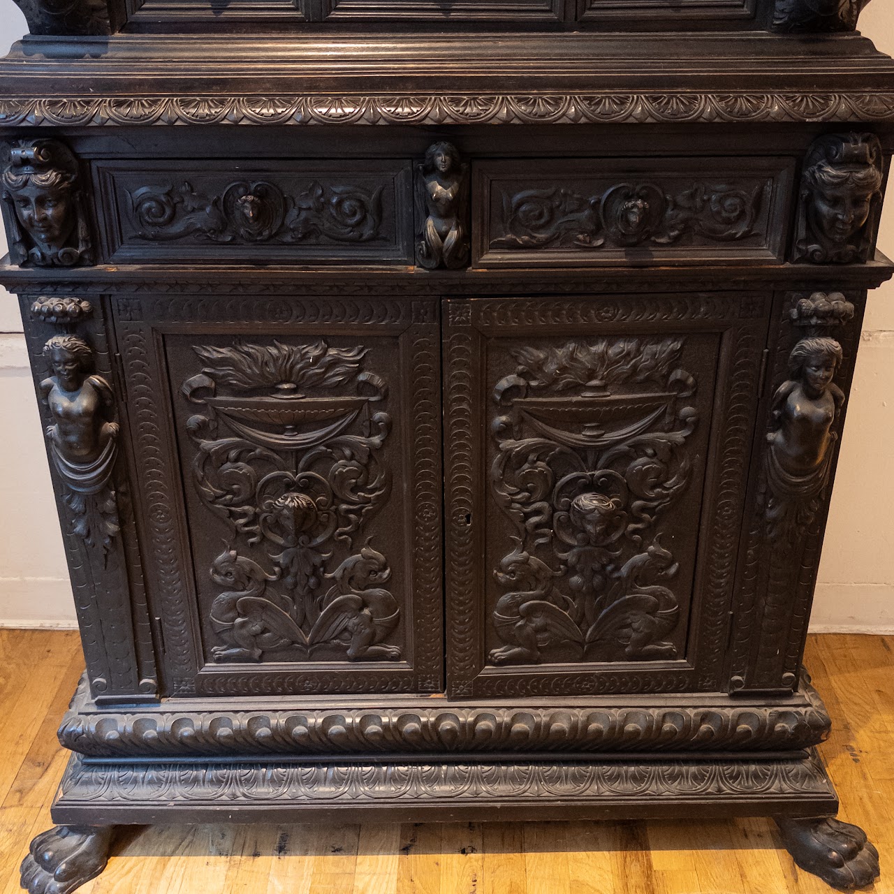 Ornate Carved Wood Cabinet