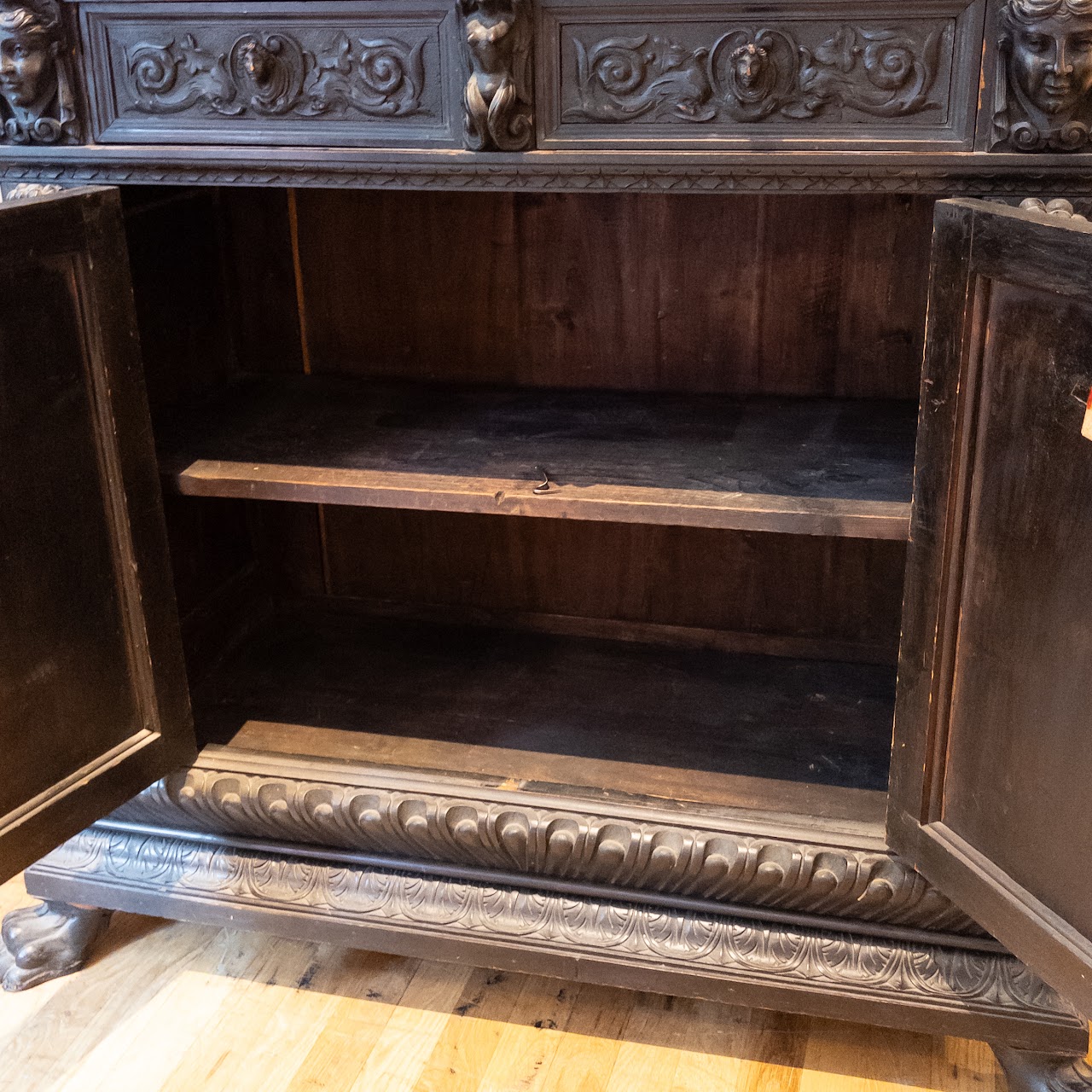 Ornate Carved Wood Cabinet