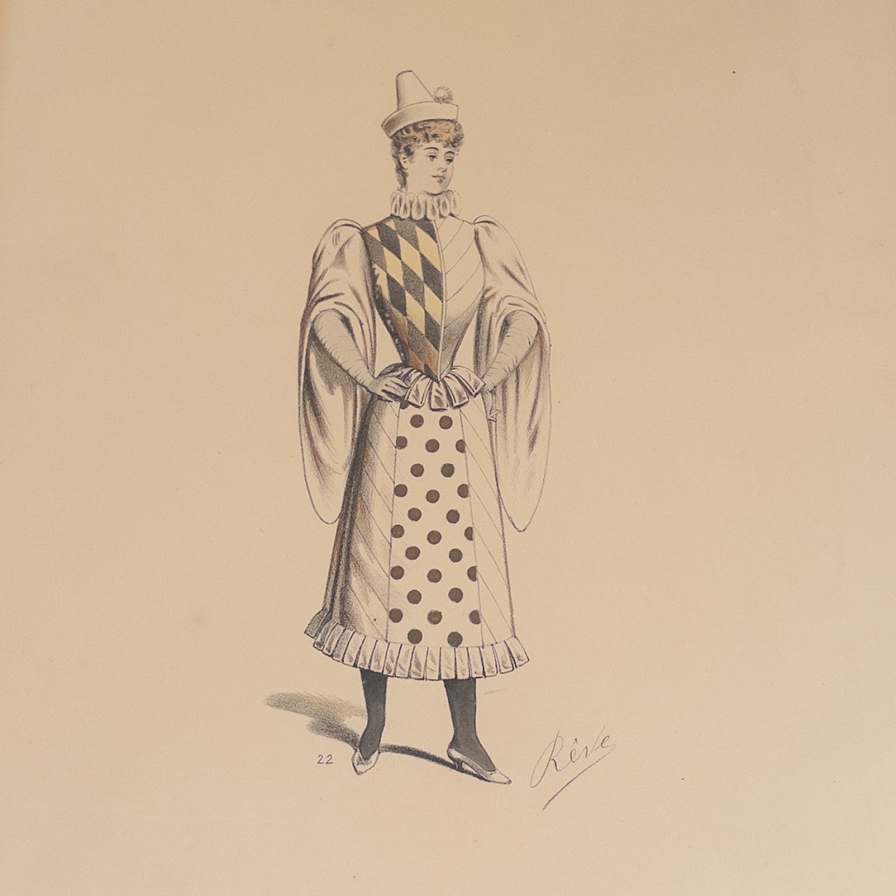 Réve Fashion Lithograph Bookplate